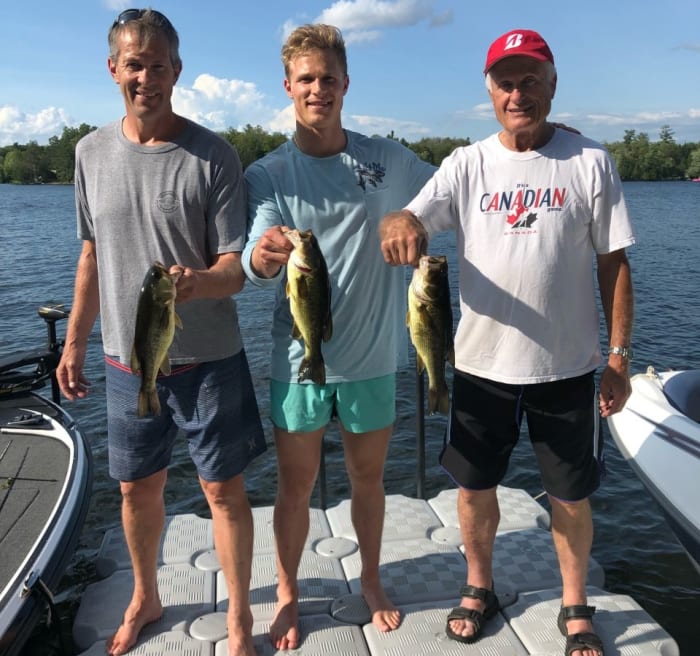 Three generations of Chuychrun enjoy fishing.